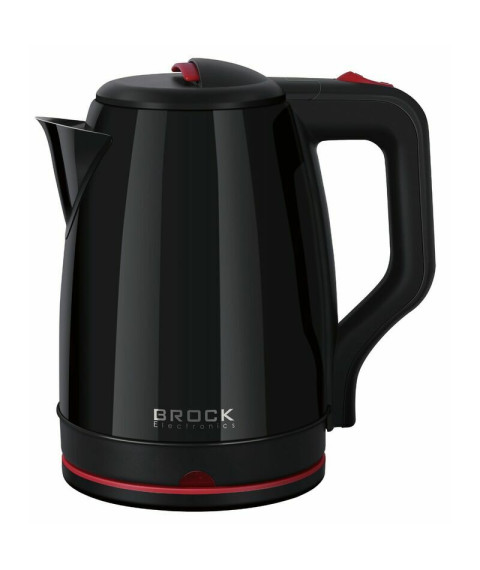 Fierbător de apă BROCK WK 5518 BK, inox, 2.2L, 1500W, pereți dubli